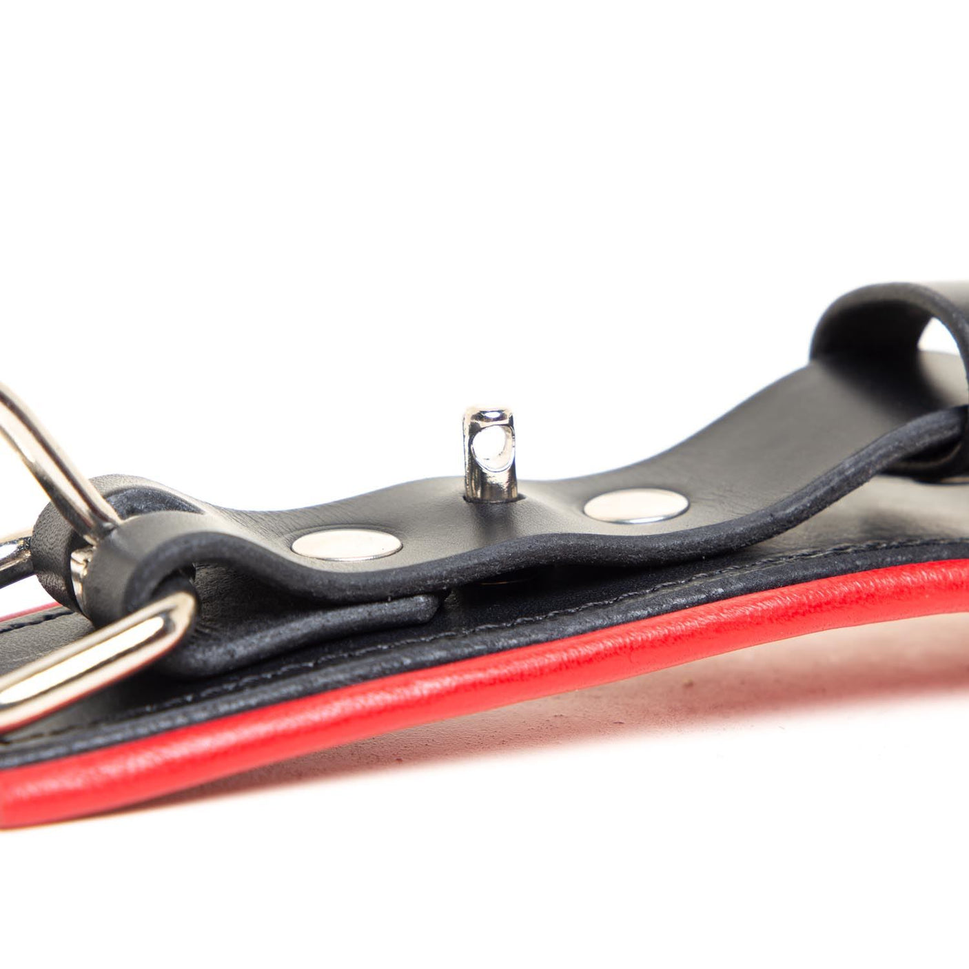 Piped Locking Leather Collar