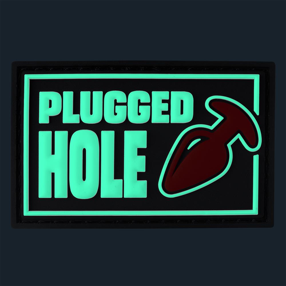 Velcro Fetish Tag, PLUGGED HOLE