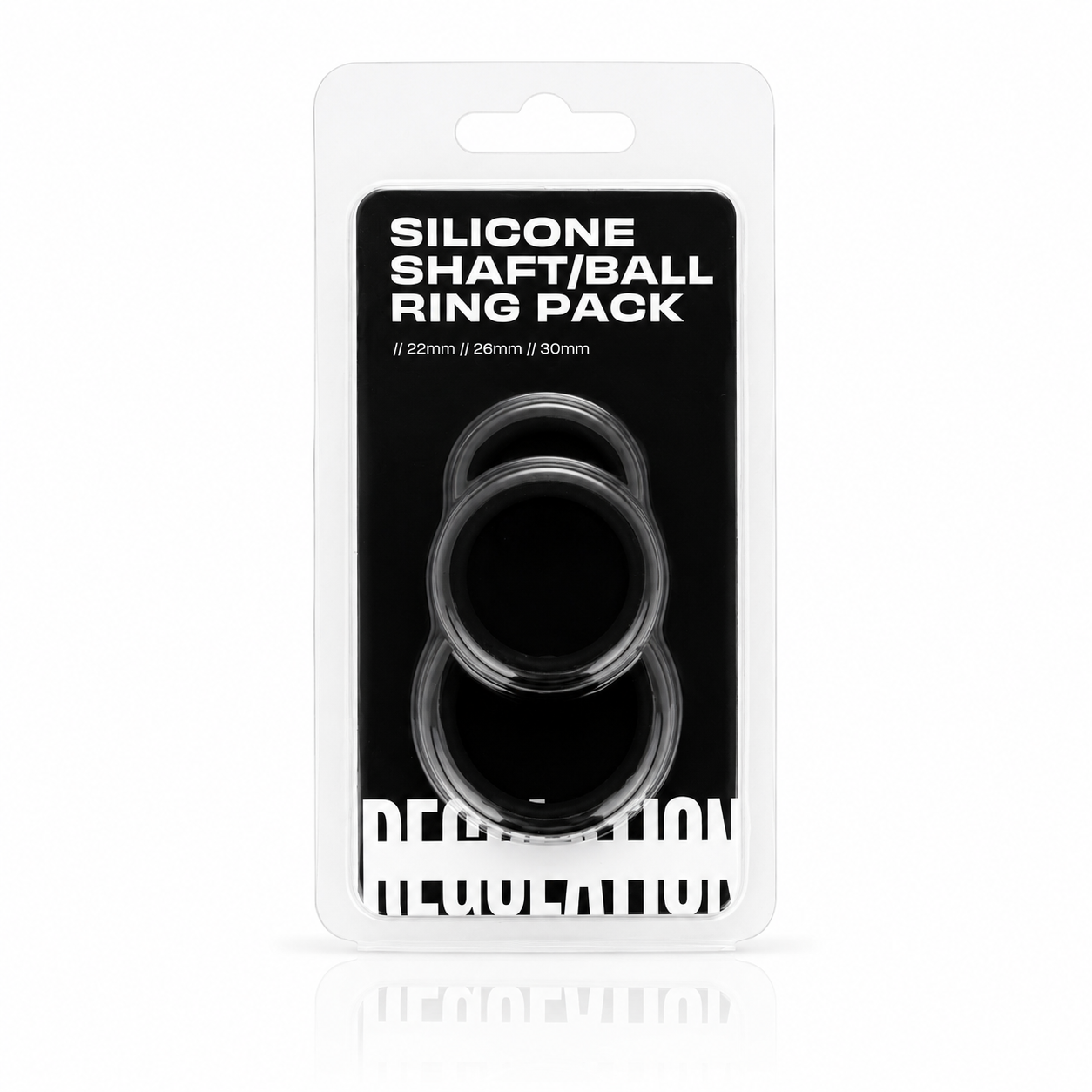 Silicone Cock Ring Pack – Shaft & Ball, 22mm / 26mm / 30mm