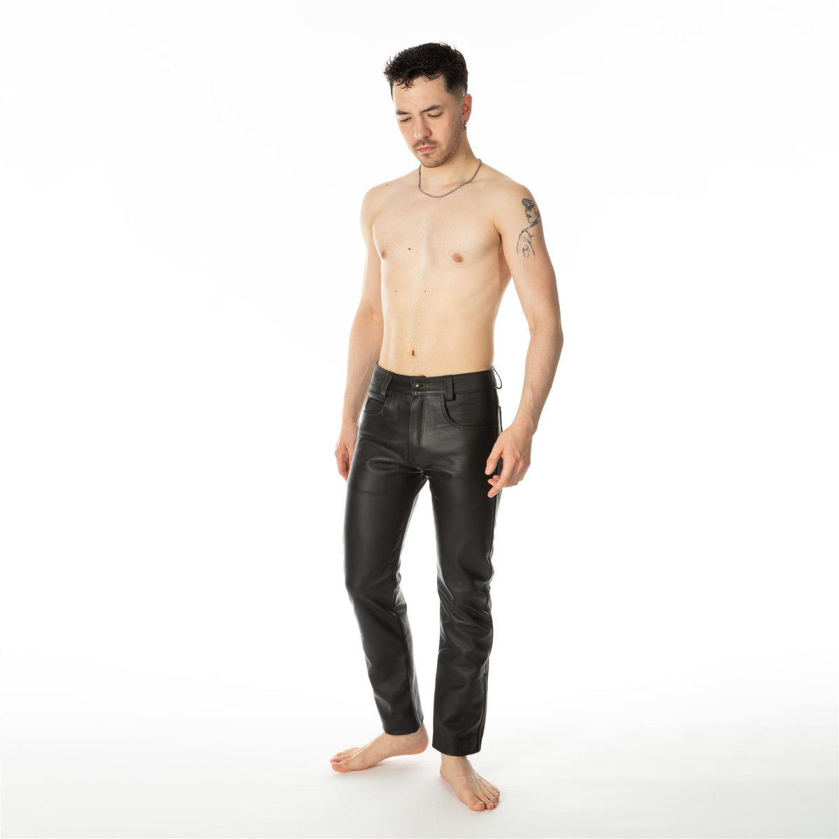 R207 Leather Jeans // Made to order