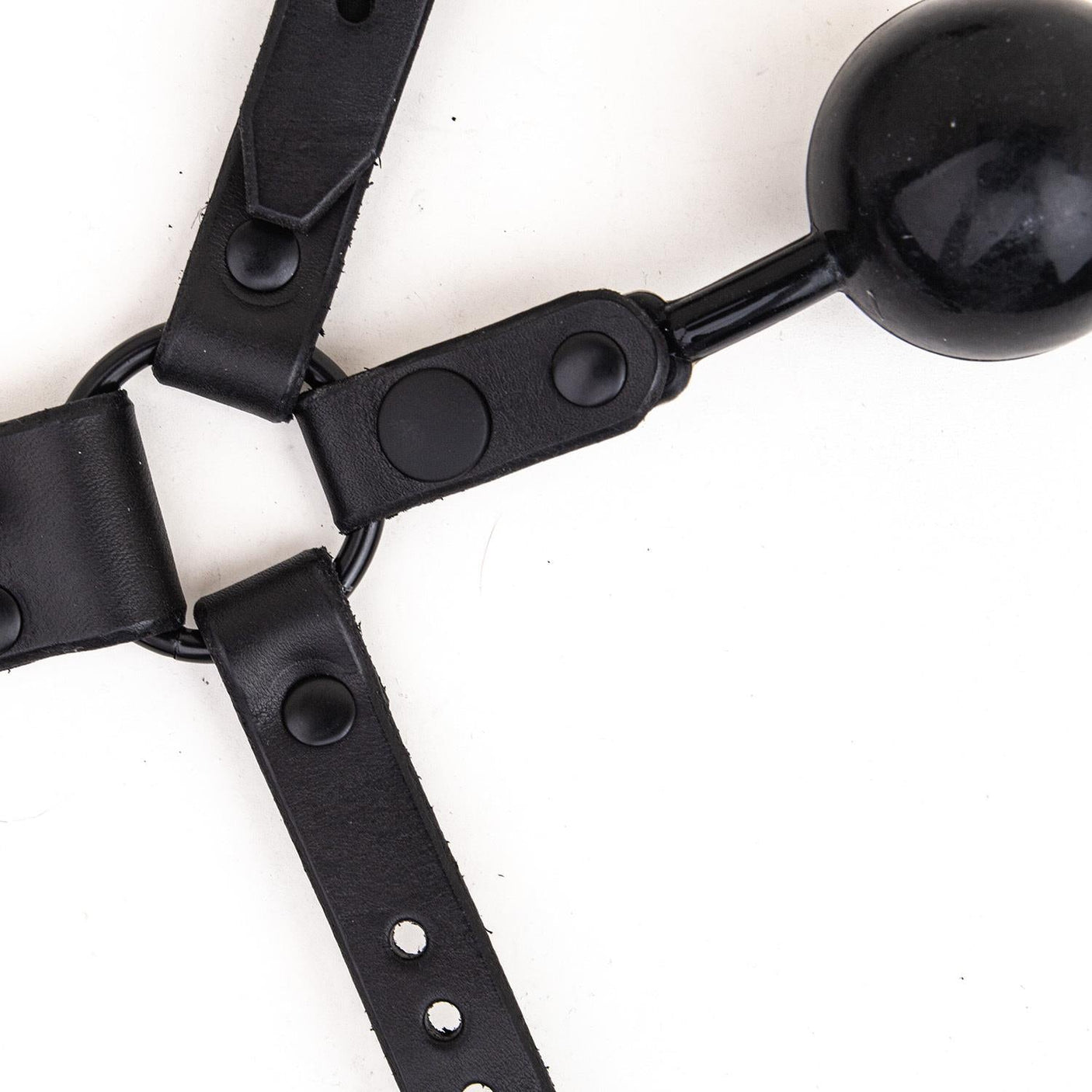 Ball Gag add on for Nose Hook Head Harness from Fetters.