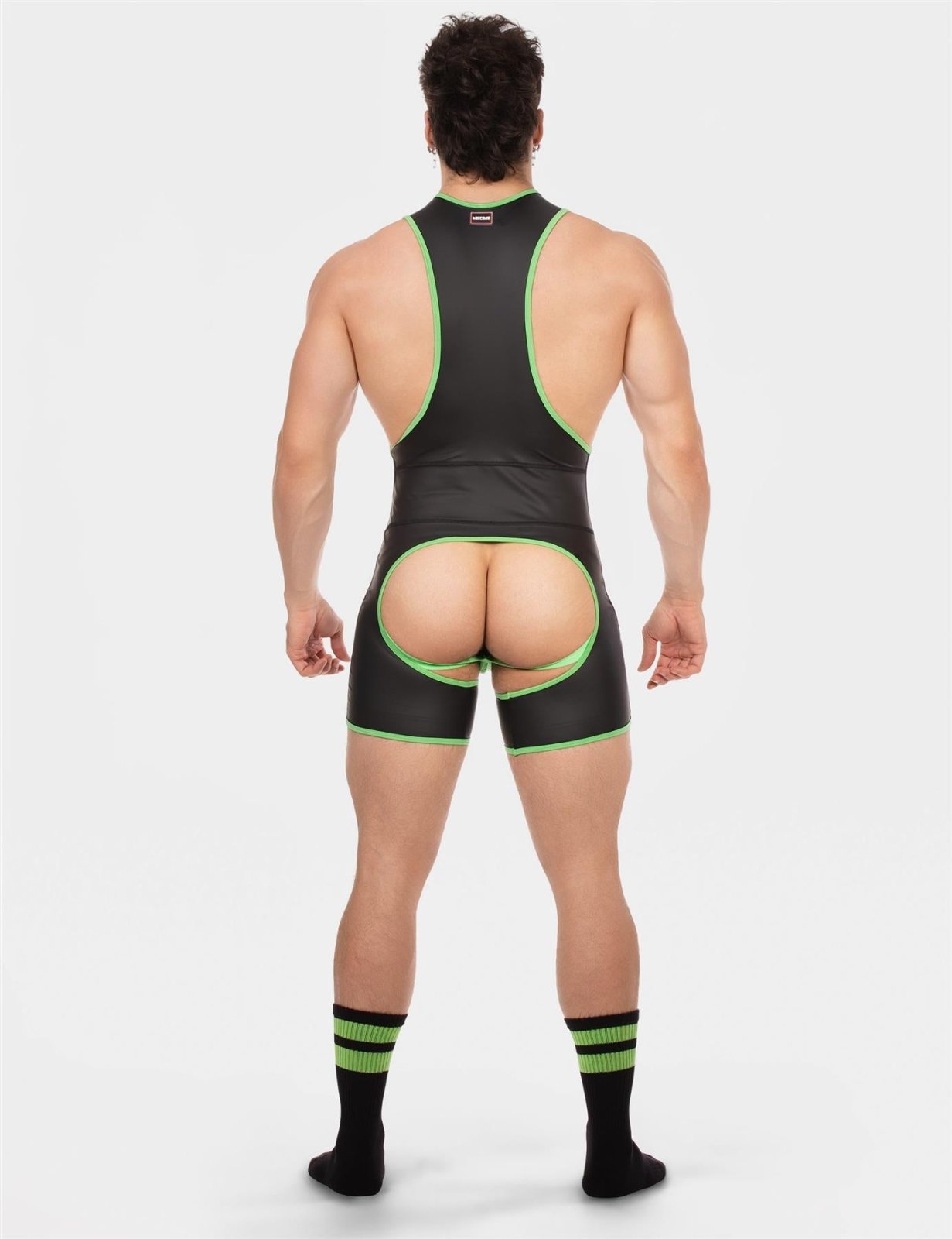 Barcode Singlet Kam, Black/Neongreen from Barcode Berlin.