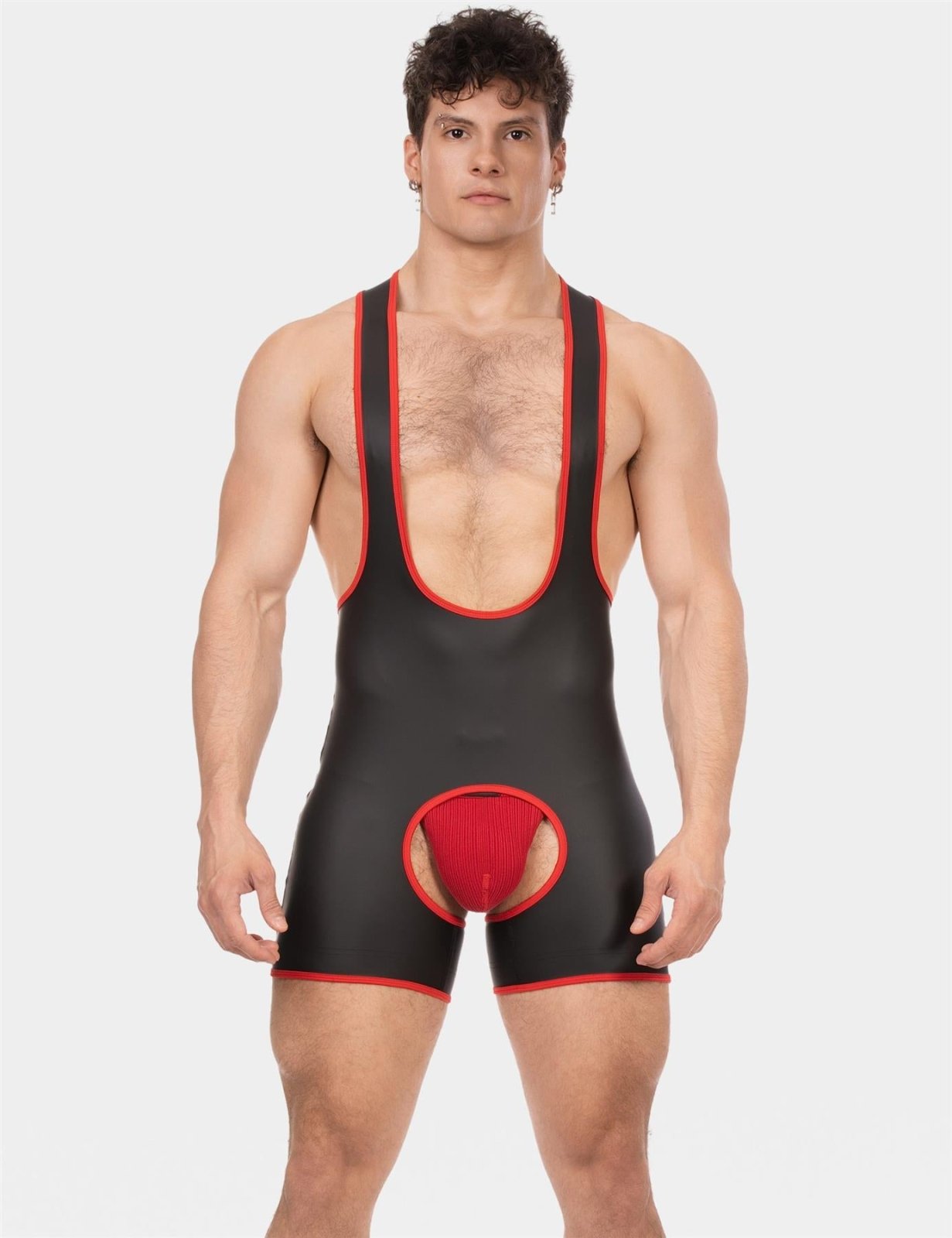 Barcode Singlet Kam, Black/Red from Barcode Berlin.