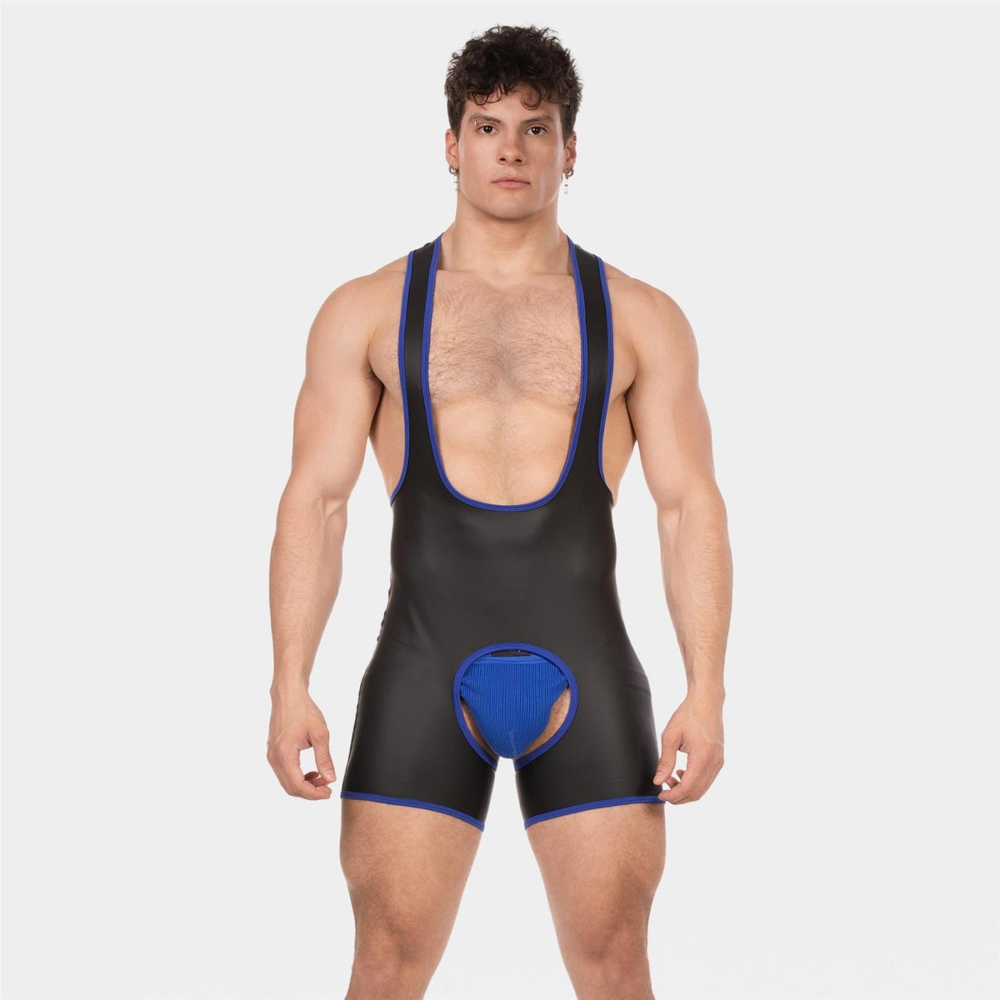 Barcode Singlet Kam, Black/Royal from Barcode Berlin.