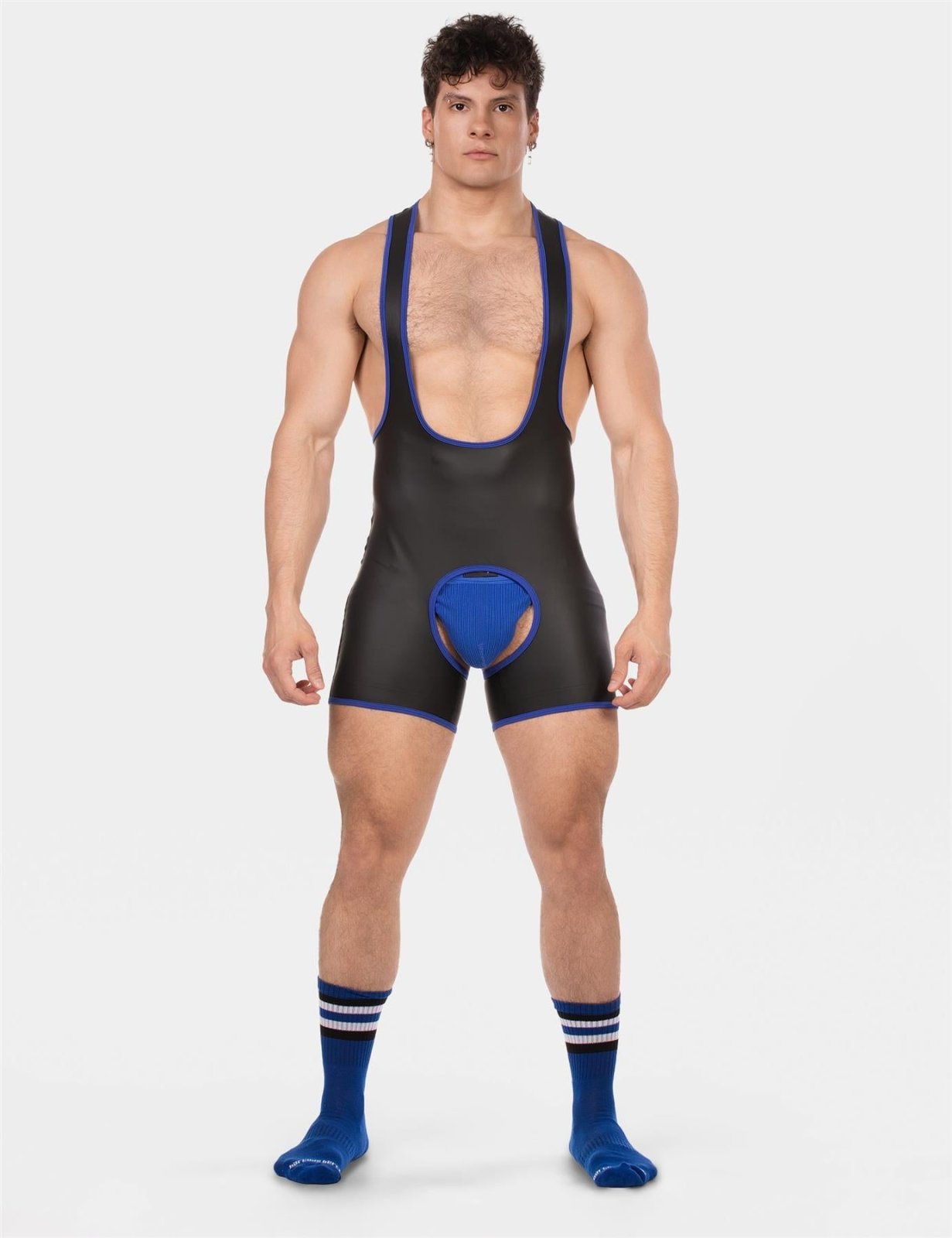 Barcode Singlet Kam, Black/Royal from Barcode Berlin.