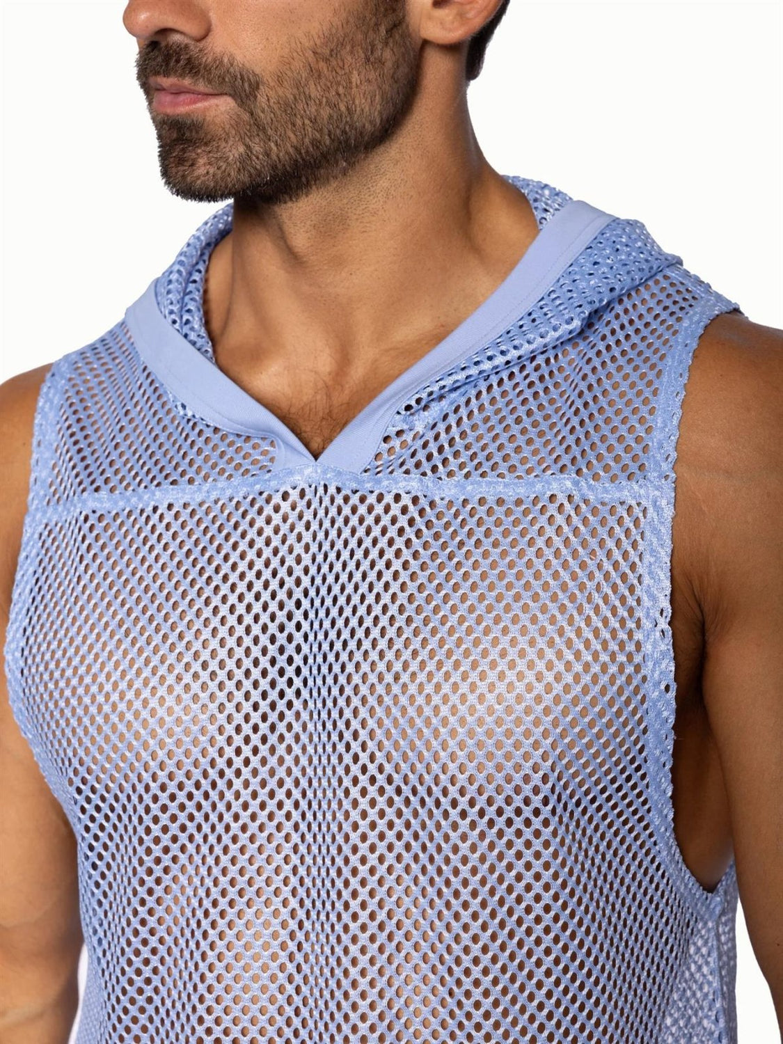 BIKE Hooded Sleeveless Practice Jersey, Ice Blue from Bike Athletic.