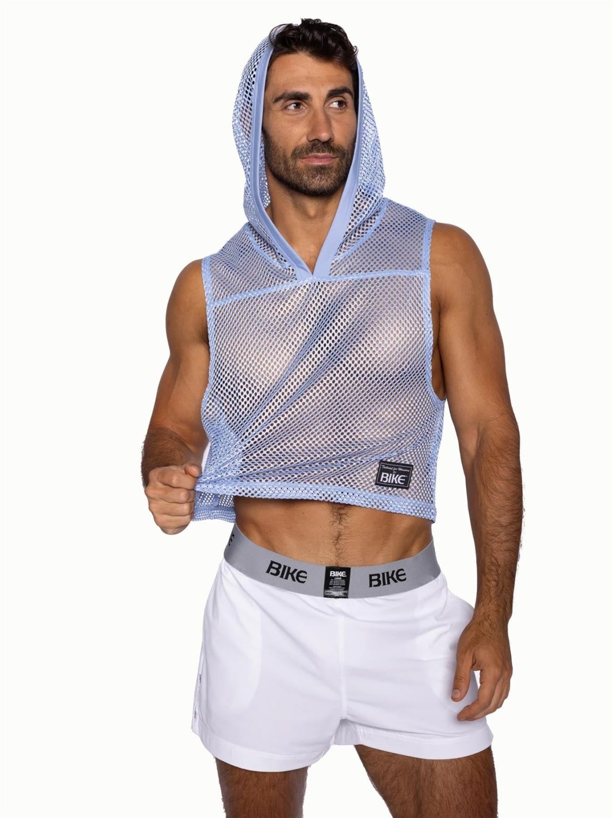BIKE Hooded Sleeveless Practice Jersey, Ice Blue from Bike Athletic.