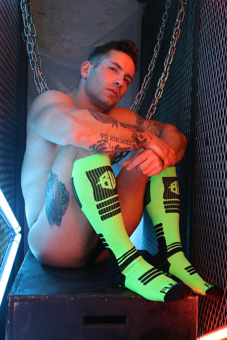 Breedwell Hypnotix Socks, Neon Green from Breedwell.