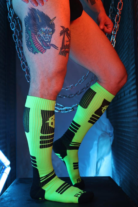 Breedwell Hypnotix Socks, Neon Green from Breedwell.