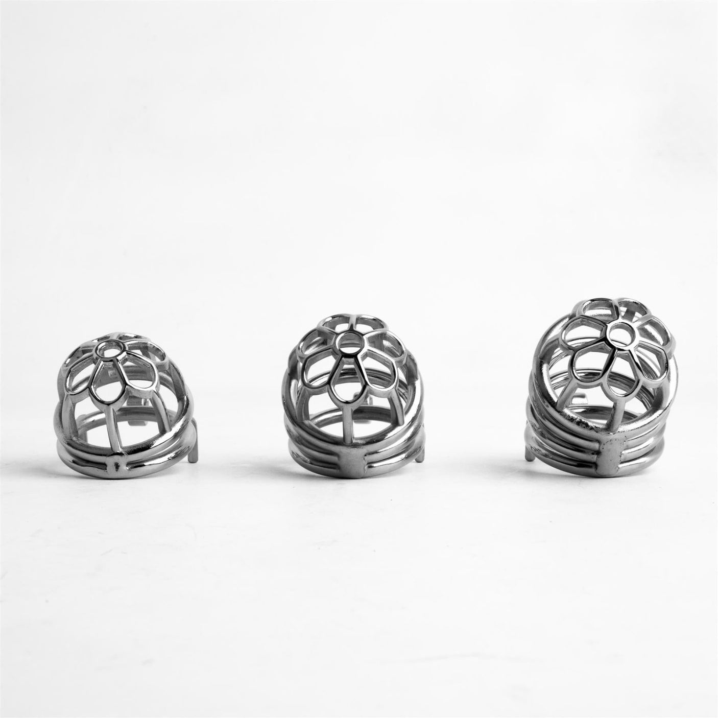 Chastity Cage Bundle 1, 3-Head Set from SM Domain.