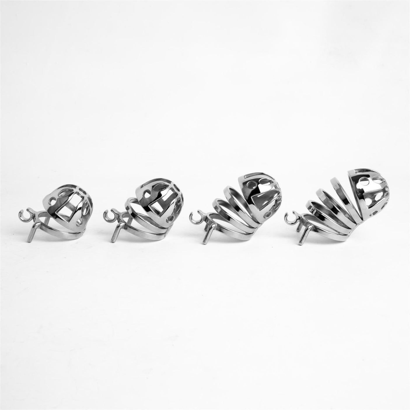 Chastity Cage Bundle 3, 4-Head Set from SM Domain.