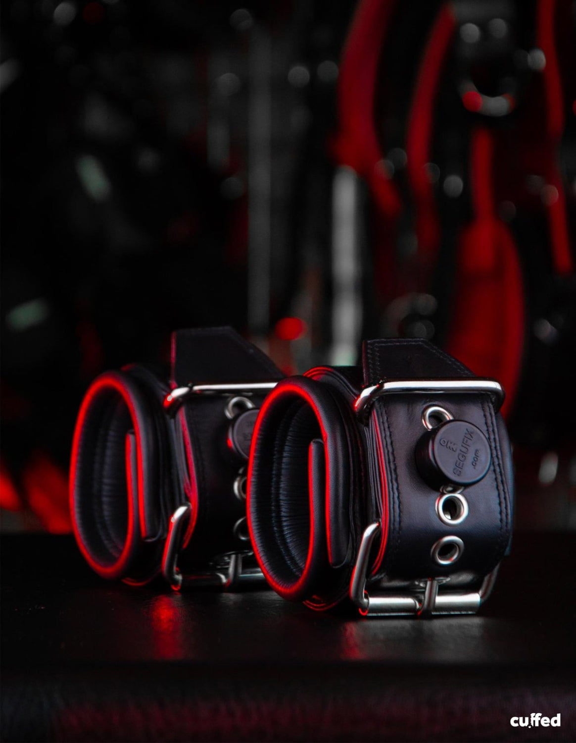 CUFFED Wrist Leathstraints, Black from Cuffed.