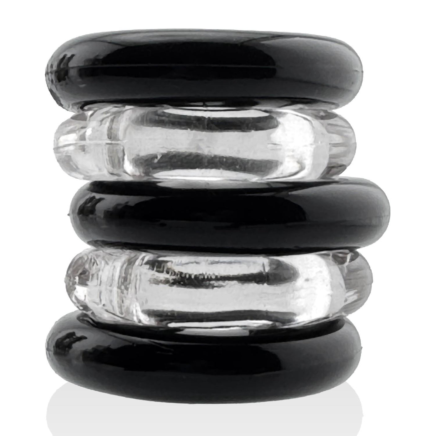 Oxballs Hünkyjunk, Jacker 5-Stack Cockrings, Clear/Black
