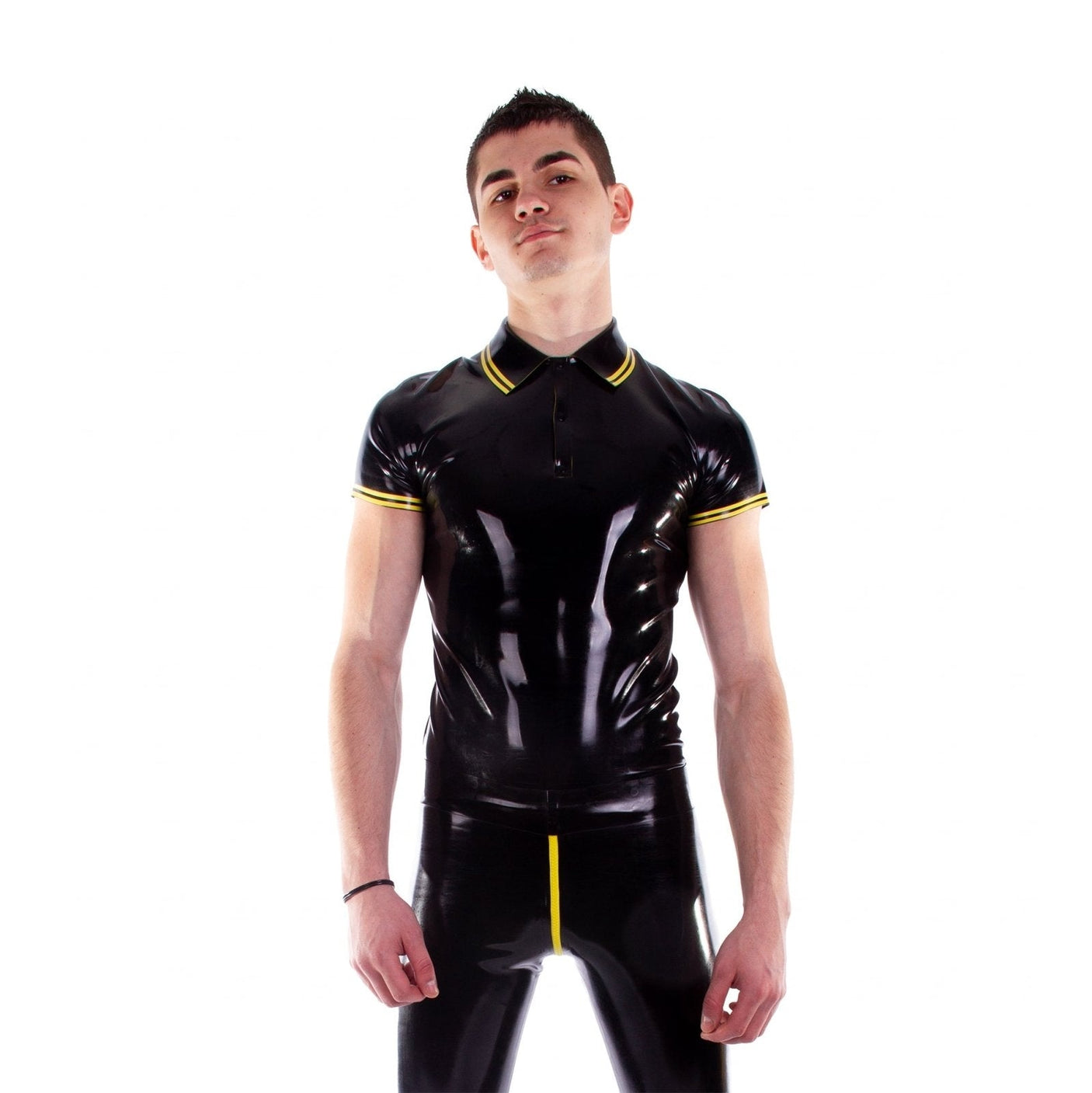Fitted Rubber Polo Shirt // Made to Order from REGULATION.