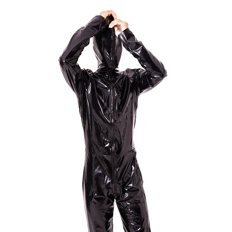 Hooded Vinyl Catsuit, Black from REGULATION.