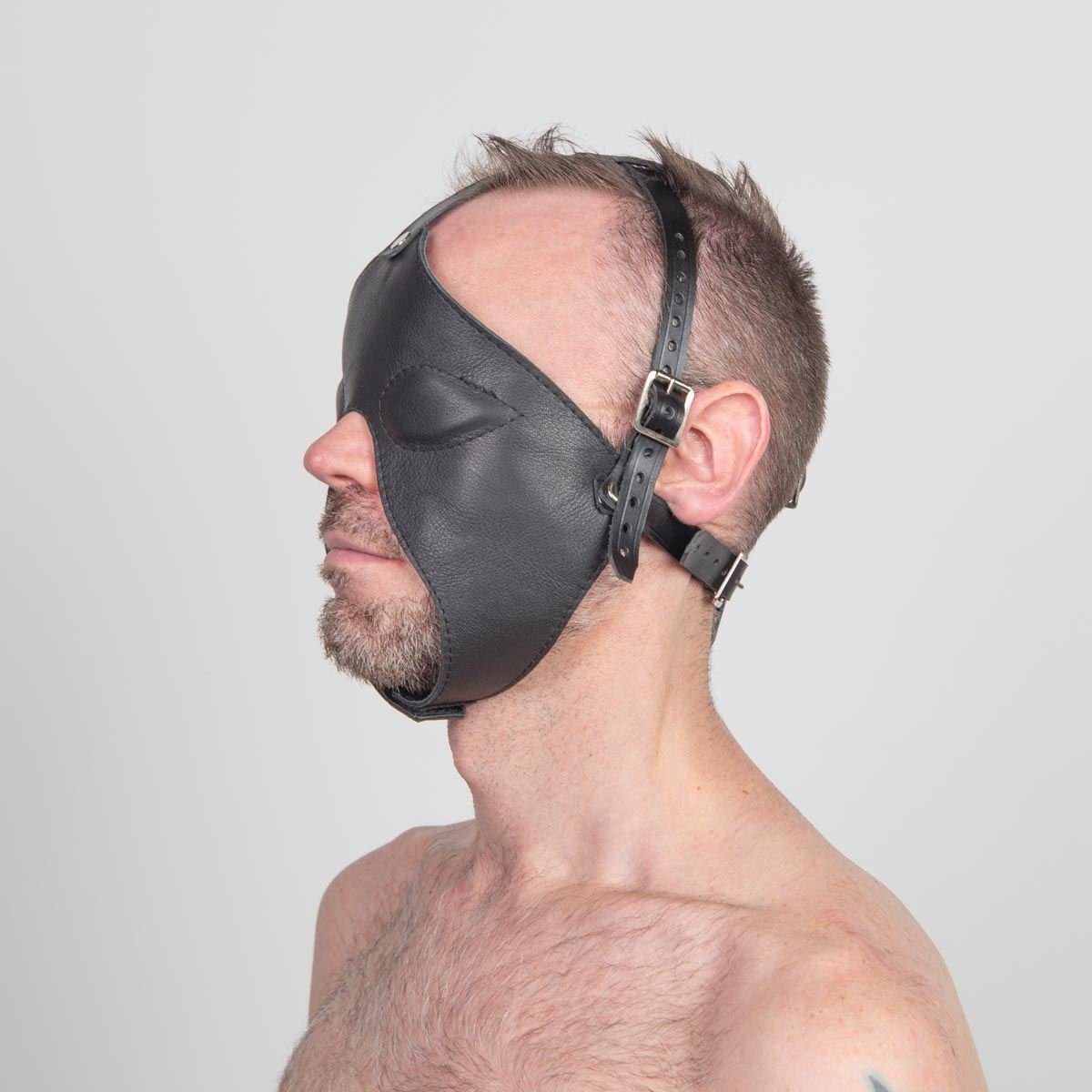 Leather Face Cover - No Eyes from Fetters.