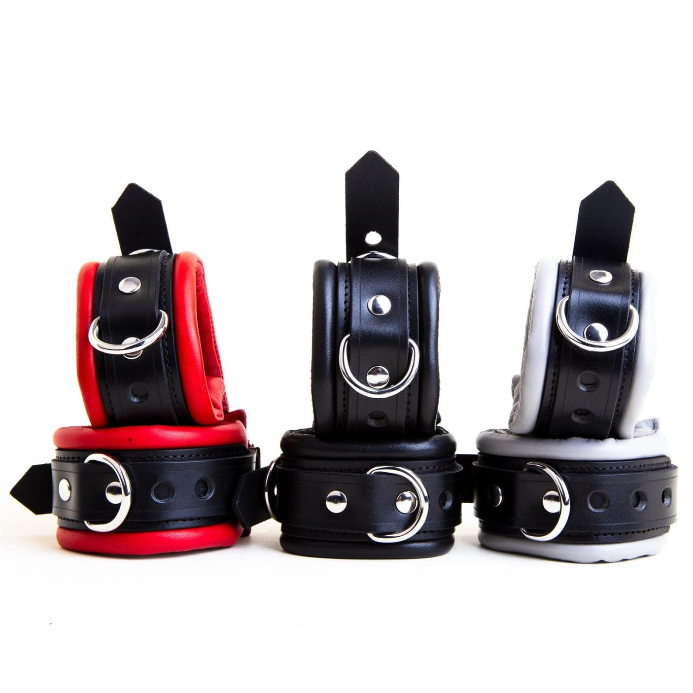 Padded Leather Wrist Cuffs 5cm from REGULATION.