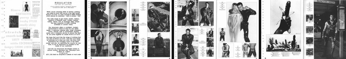 Pages from the early REGULATION catalogue