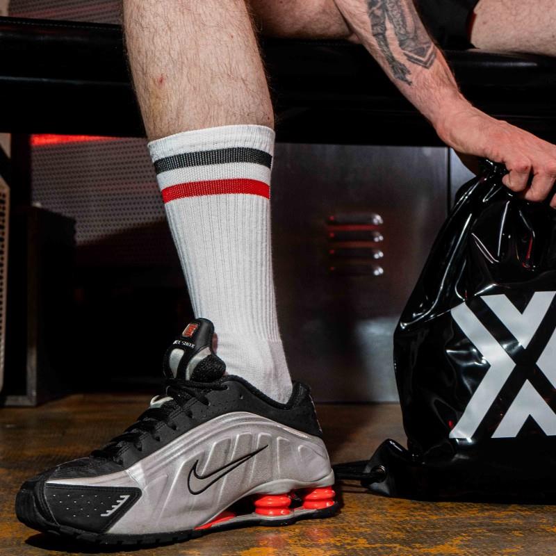 Skater Socks, TOP, White/Red/Black from BOXER Barcelona.