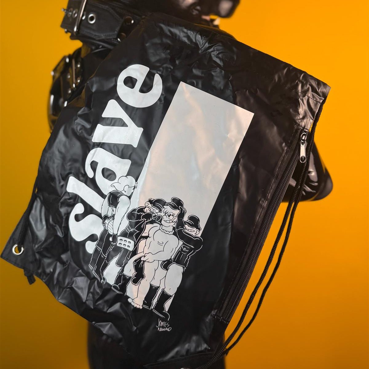 "Slave", PVC Drawstring Bag from James Newland Illustration.