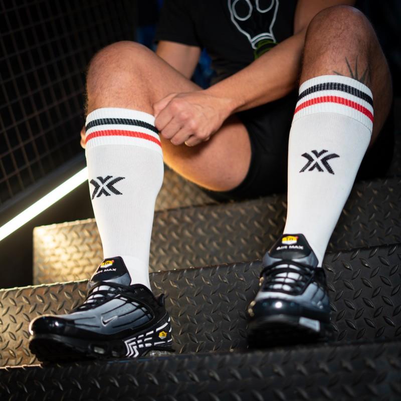 Football Socks, Slut, White/Red/Black from Boxer Barcelona.