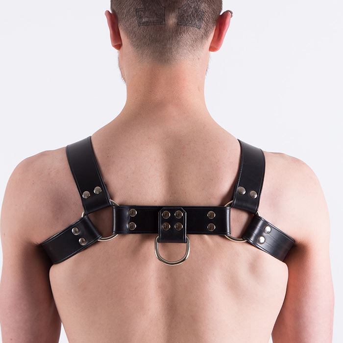 Mister S Leather Harness Adjustable store S/M/L Heavy duty Latigo leather Hand made