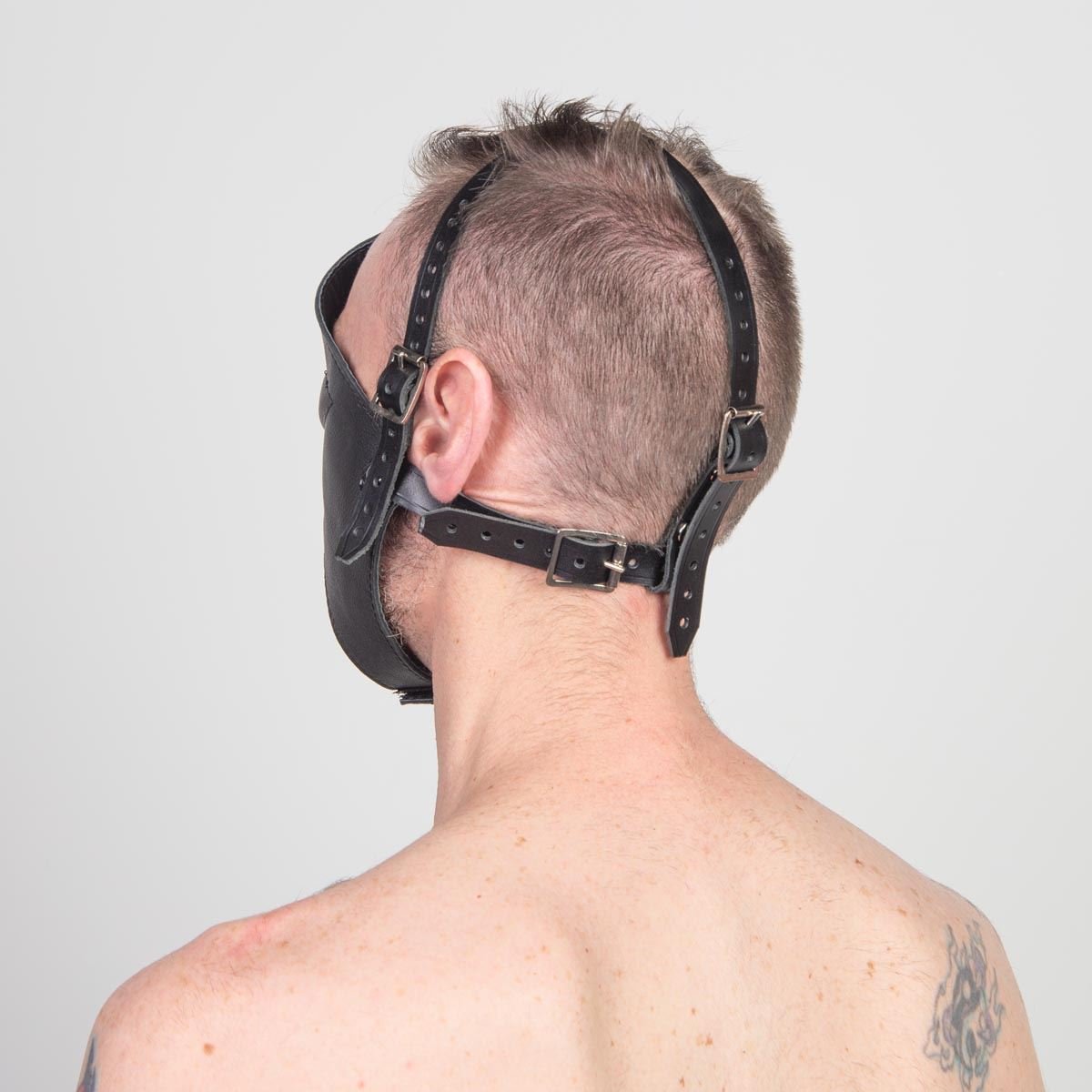 Leather Face Cover - No Eyes from Fetters.