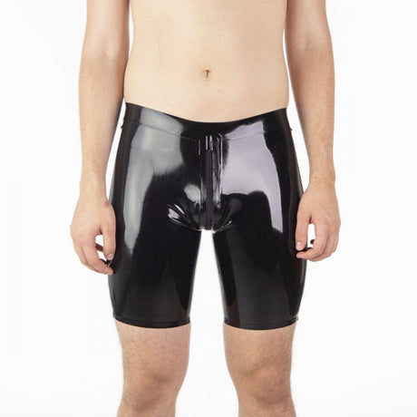 Rubber Compression Shorts, Yellow Side Panel & A/R Zip from REGULATION.