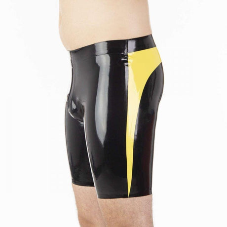 Rubber Compression Shorts, Yellow Side Panel & A/R Zip from REGULATION.