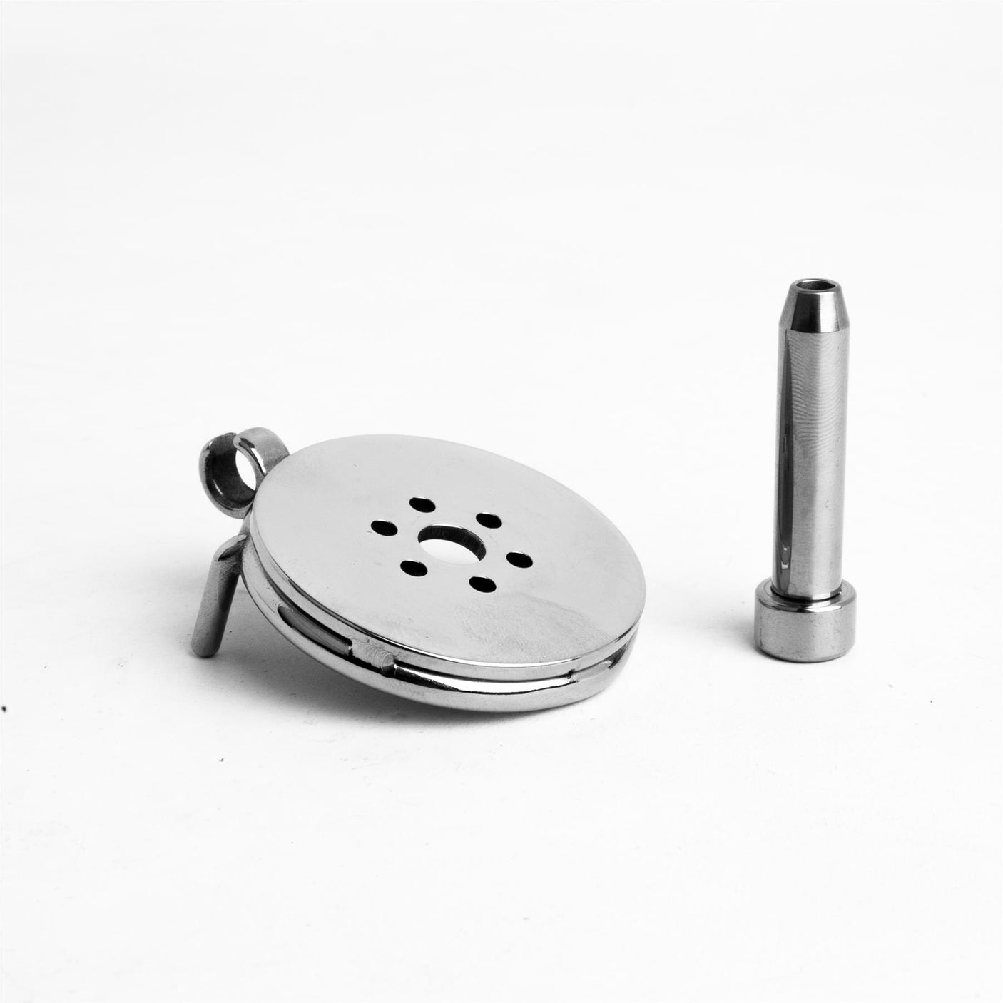 Chastity Cage 176D, Flat Lid and Urethral Insert