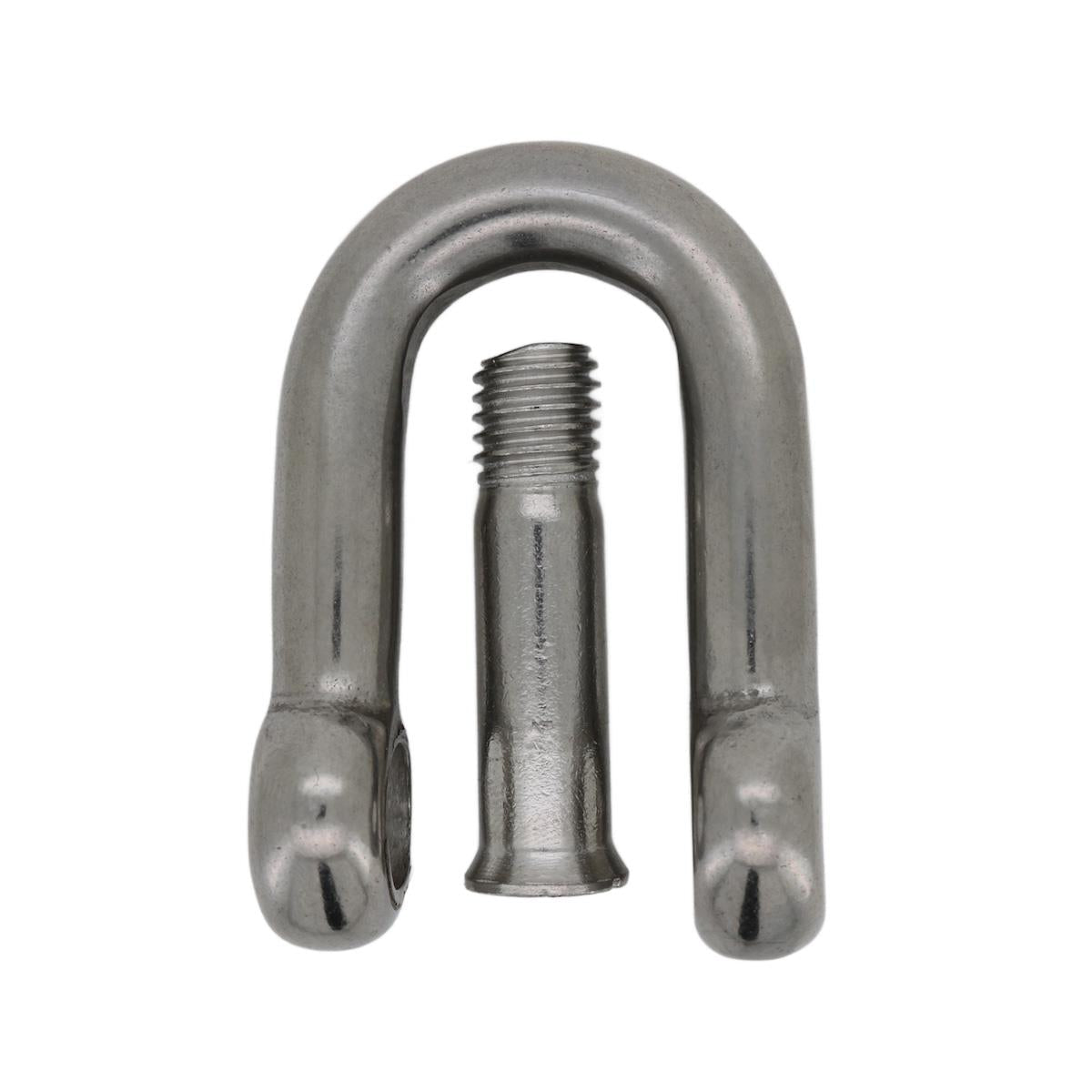 10mm D Shackle, Flush Pin, Stainless from Dark Forge.