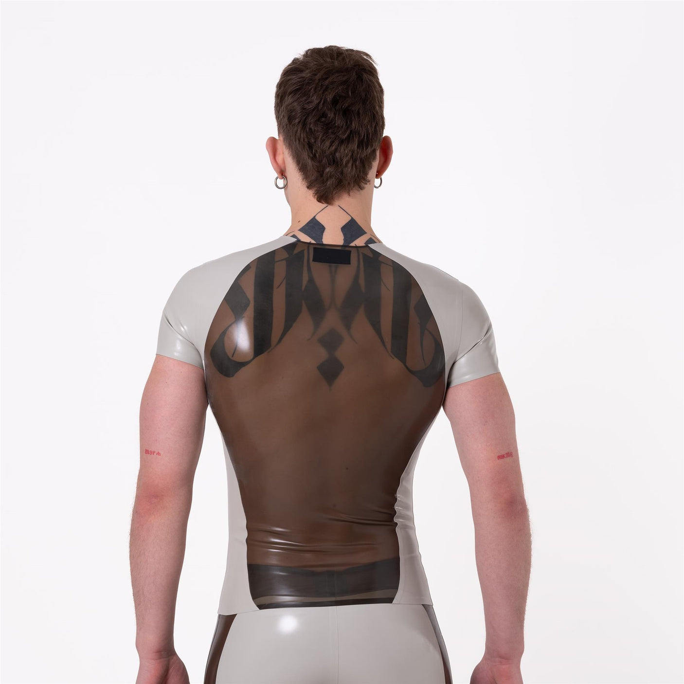 PEAK Rubber T-Shirt, Semi Trans Smokey Black // Made to order