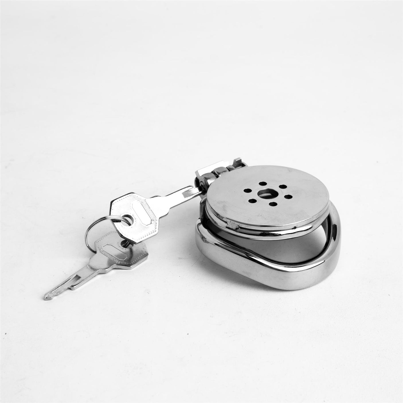 Chastity Cage 176D, Flat Lid and Urethral Insert