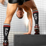 Football Socks, SLUT, Black/Red/White