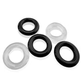 Oxballs Hünkyjunk, Jacker 5-Stack Cockrings, Clear/Black