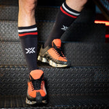 Football Socks, SLAVE, Black/Red/White