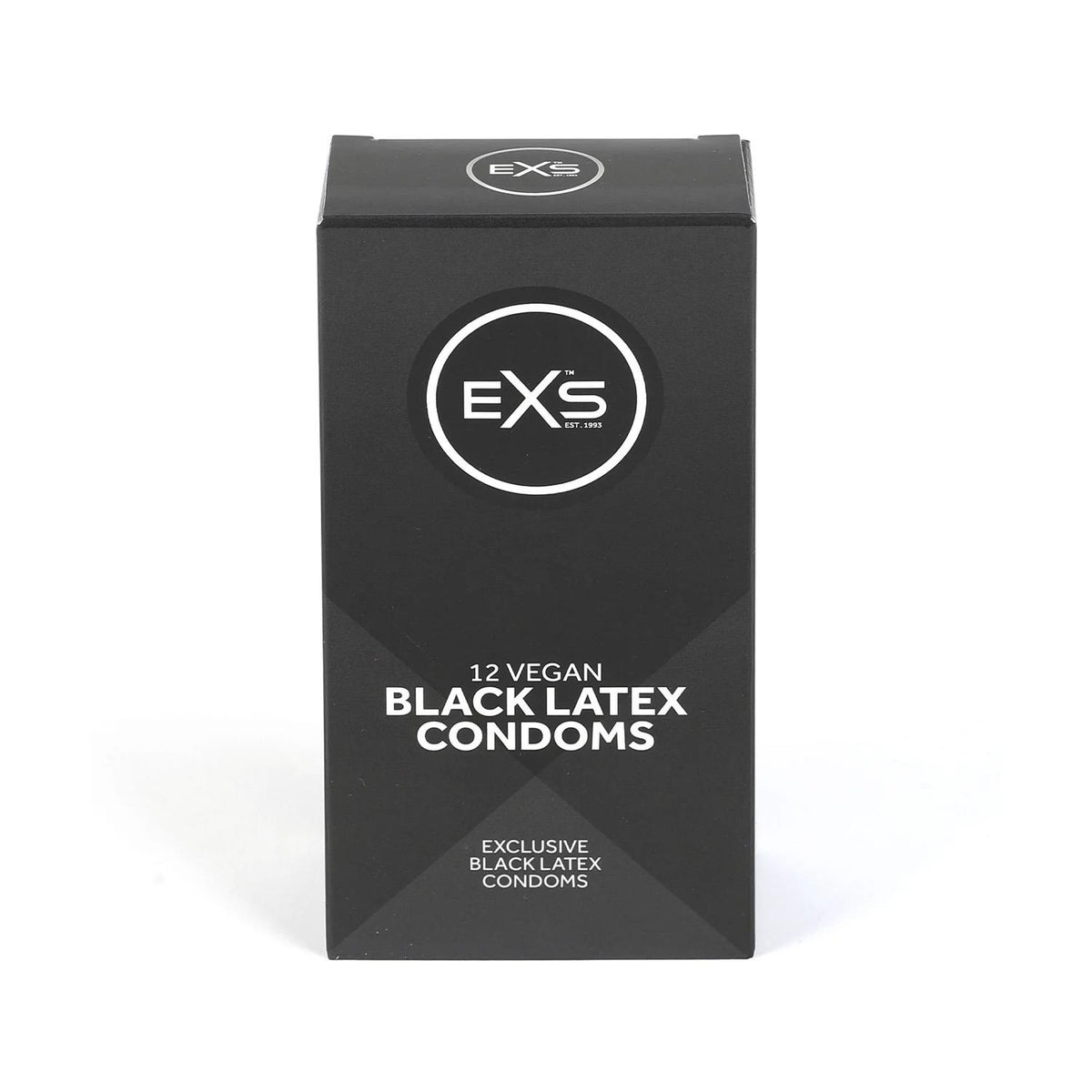 EXS Black Latex Condoms, 12 pack