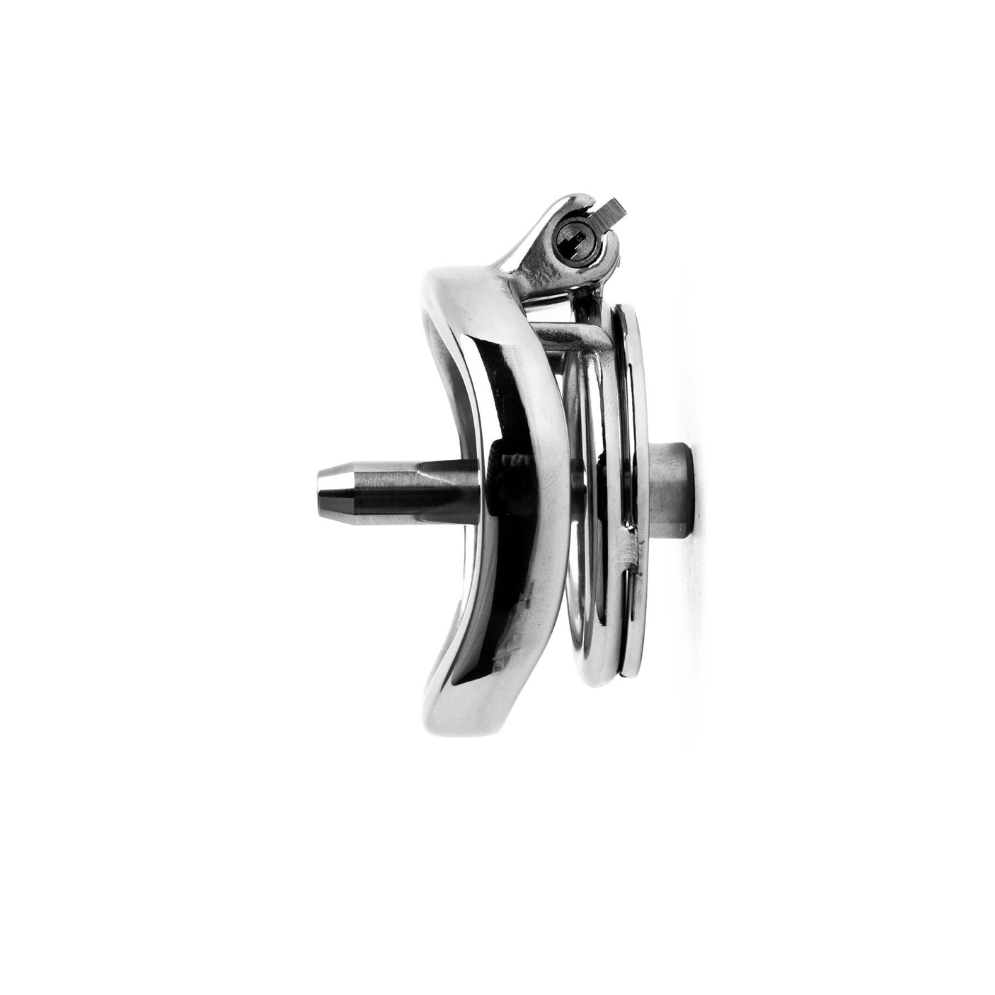 Chastity Cage 176D, Flat Lid and Urethral Insert