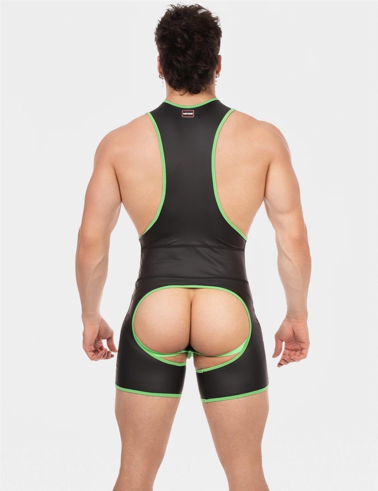 Barcode Singlet Kam, Black/Neongreen from Barcode Berlin.