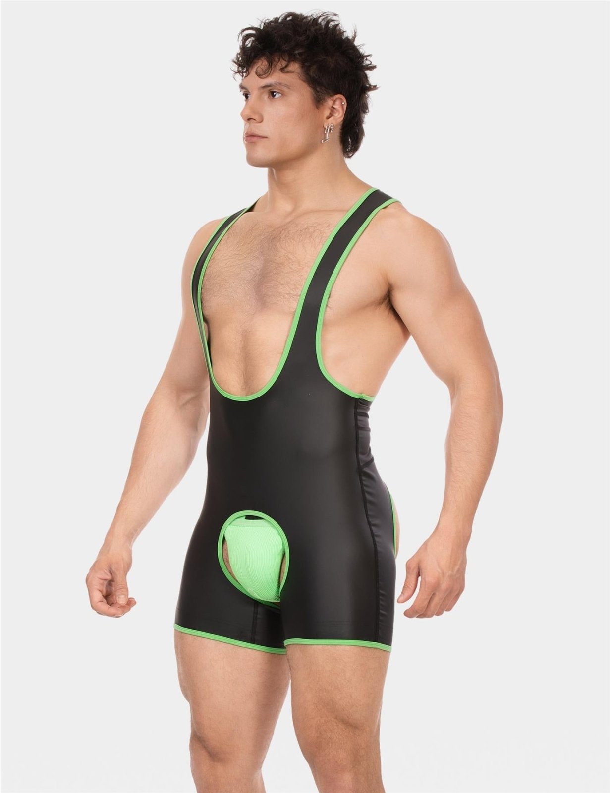 Barcode Singlet Kam, Black/Neongreen from Barcode Berlin.
