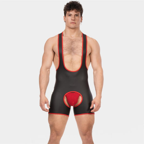 Barcode Singlet Kam, Black/Red from Barcode Berlin.