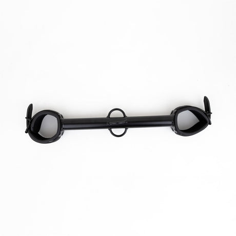 Big Barrel Spreader Bar, Neoprene Wrist Cuffs, 12", Black from Ballistic Metal.