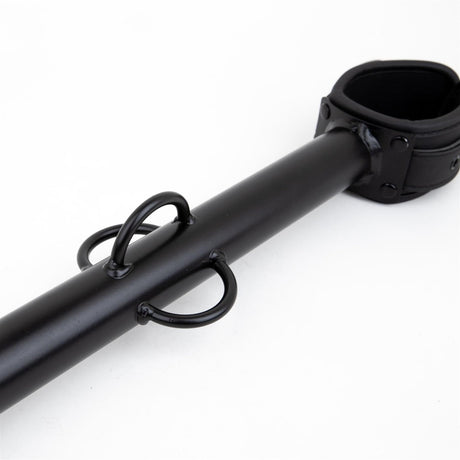 Big Barrel Spreader Bar, Neoprene Wrist Cuffs, 12", Black from Ballistic Metal.