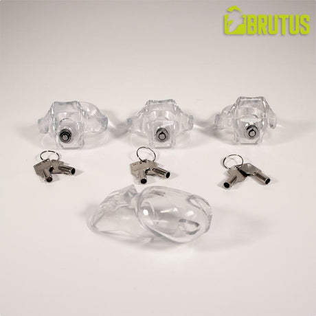 Brutus Clicklock Chastity Cage, Clear from Brutus.