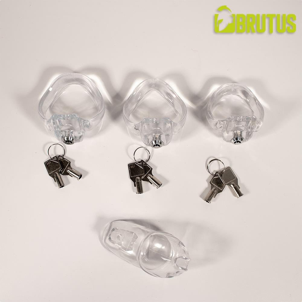 Brutus Clicklock Chastity Cage, Clear from Brutus.