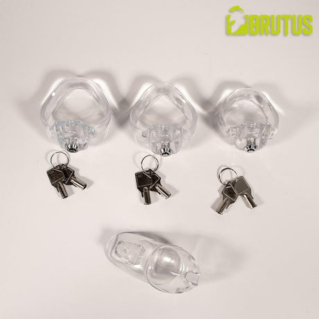 Brutus Clicklock Chastity Cage, Clear from Brutus.