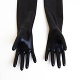 Rubber Elbow Length Gloves, Black