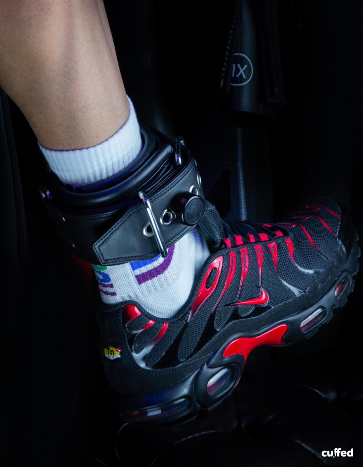 CUFFED Ankle Leathstraints, Black from Cuffed.