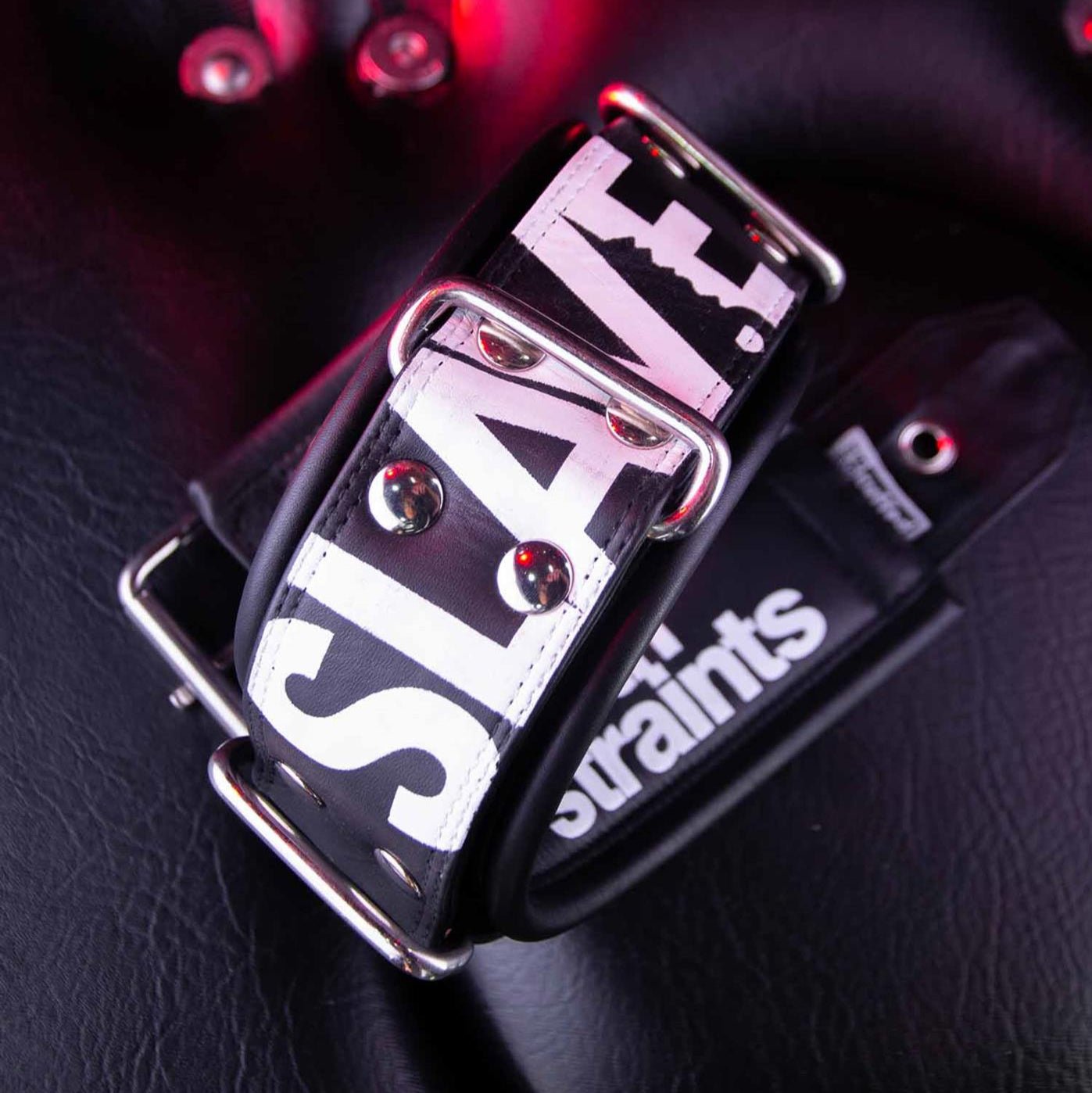 CUFFED Neck Leathstraint Tagged, Slave from Cuffed.