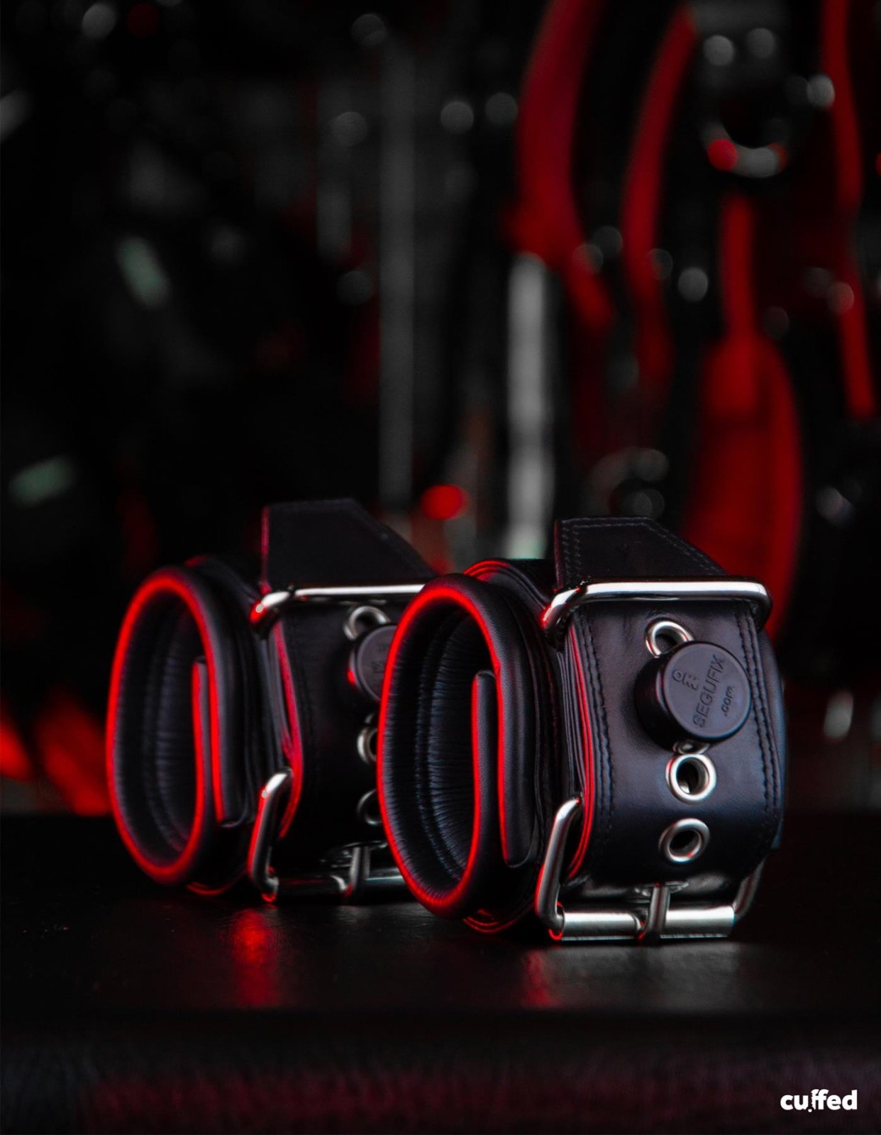 CUFFED Wrist Leathstraints, Black from Cuffed.